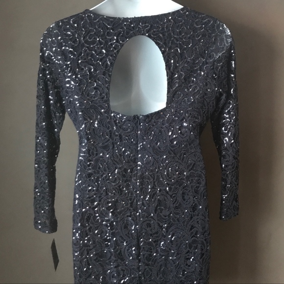 Marina Lace Sequin Dress Cutout Back - Picture 4 of 5
